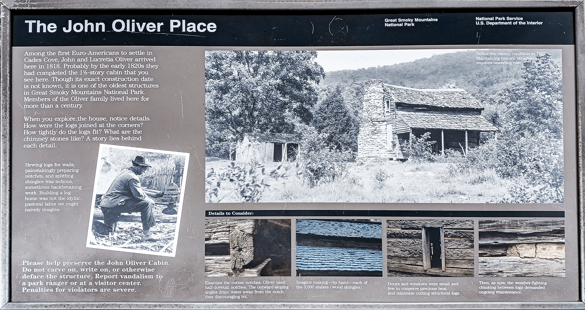 The John Oliver Place Plaque